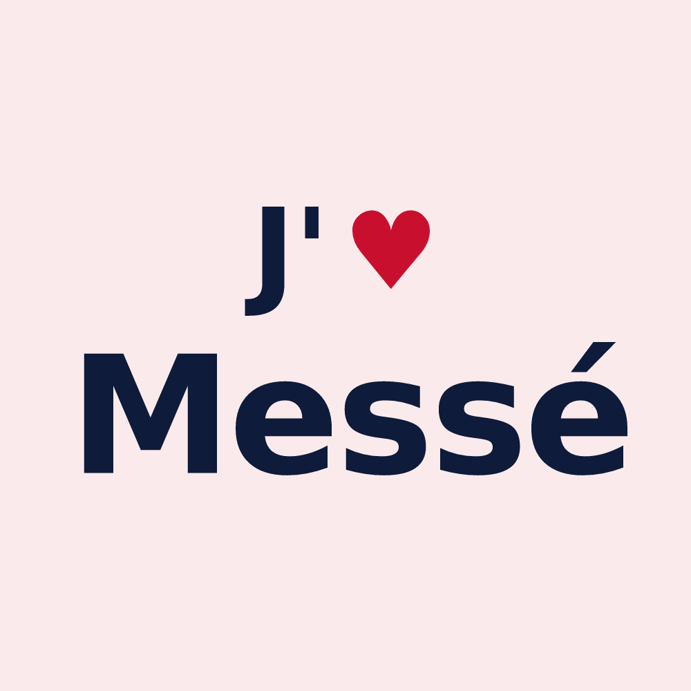 Magnet personnalisé Messé — design J'aime Messé