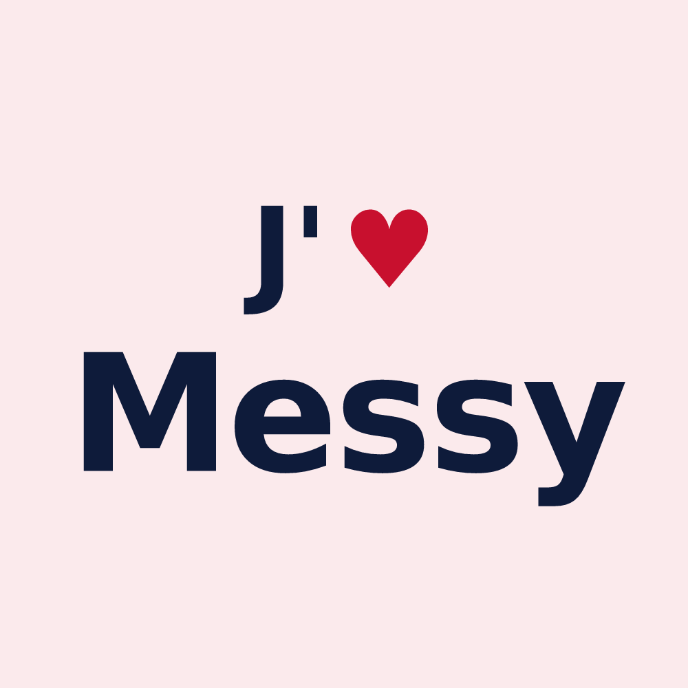Magnet personnalisé Messy — design J'aime Messy