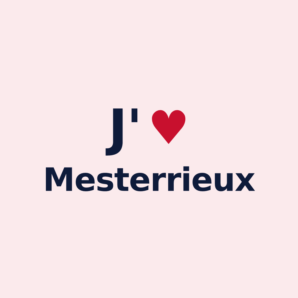 Magnet personnalisé Mesterrieux — design J'aime Mesterrieux
