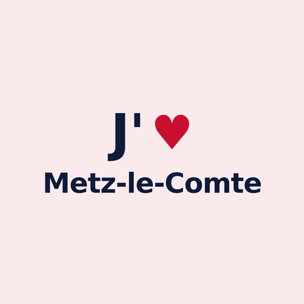 Magnet personnalisé Metz-le-Comte — design « J'aime Metz-le-Comte » imprimé sur le magnet