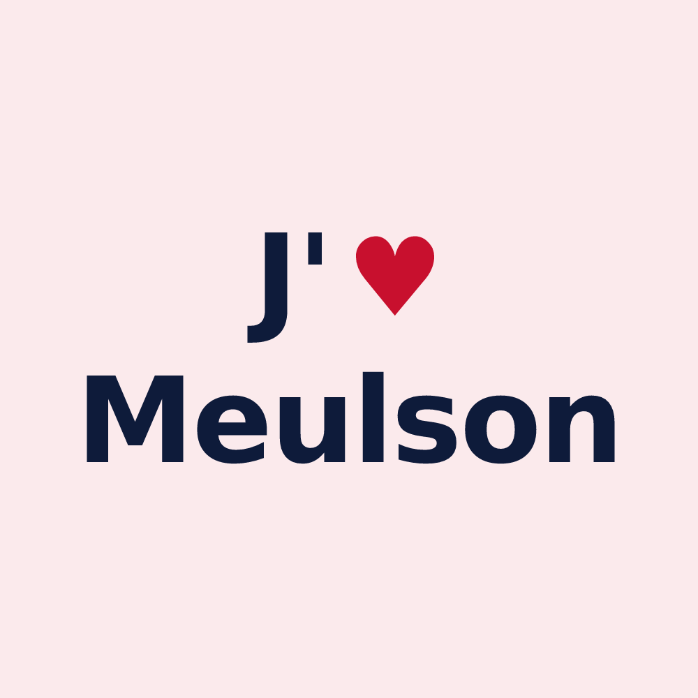 Magnet personnalisé Meulson — design J'aime Meulson