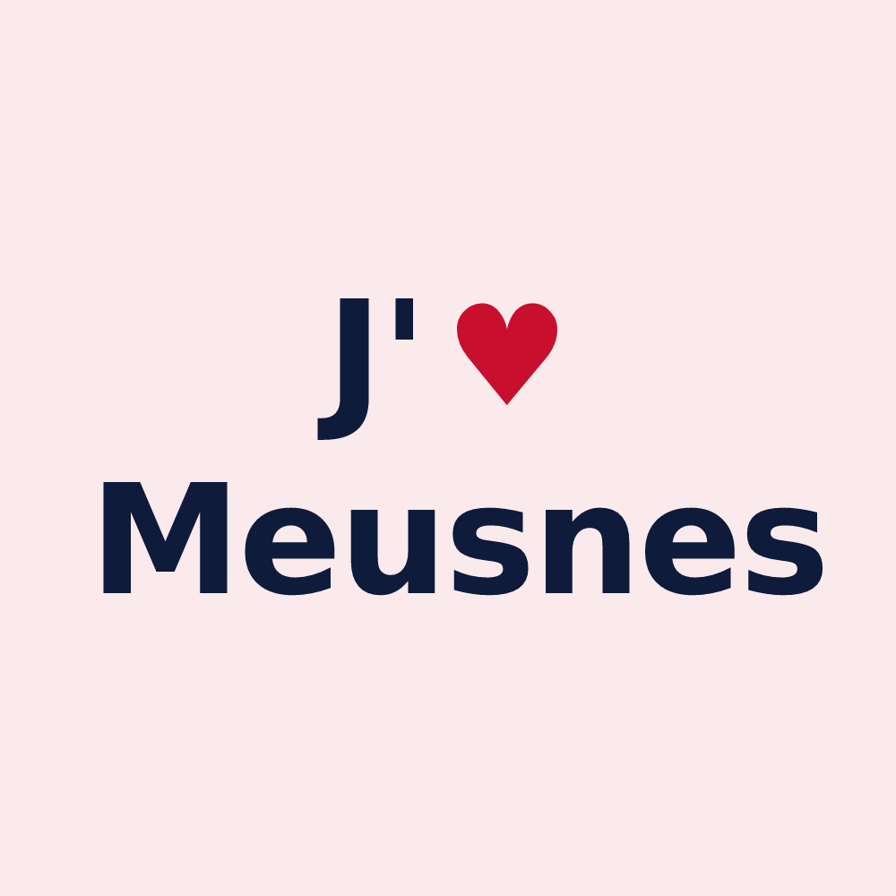 Magnet personnalisé Meusnes — design J'aime Meusnes
