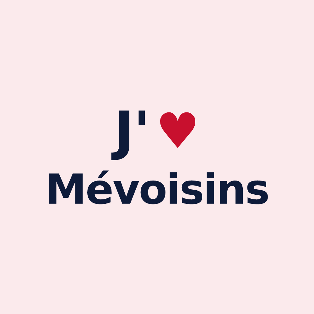 Magnet personnalisé Mévoisins — design J'aime Mévoisins