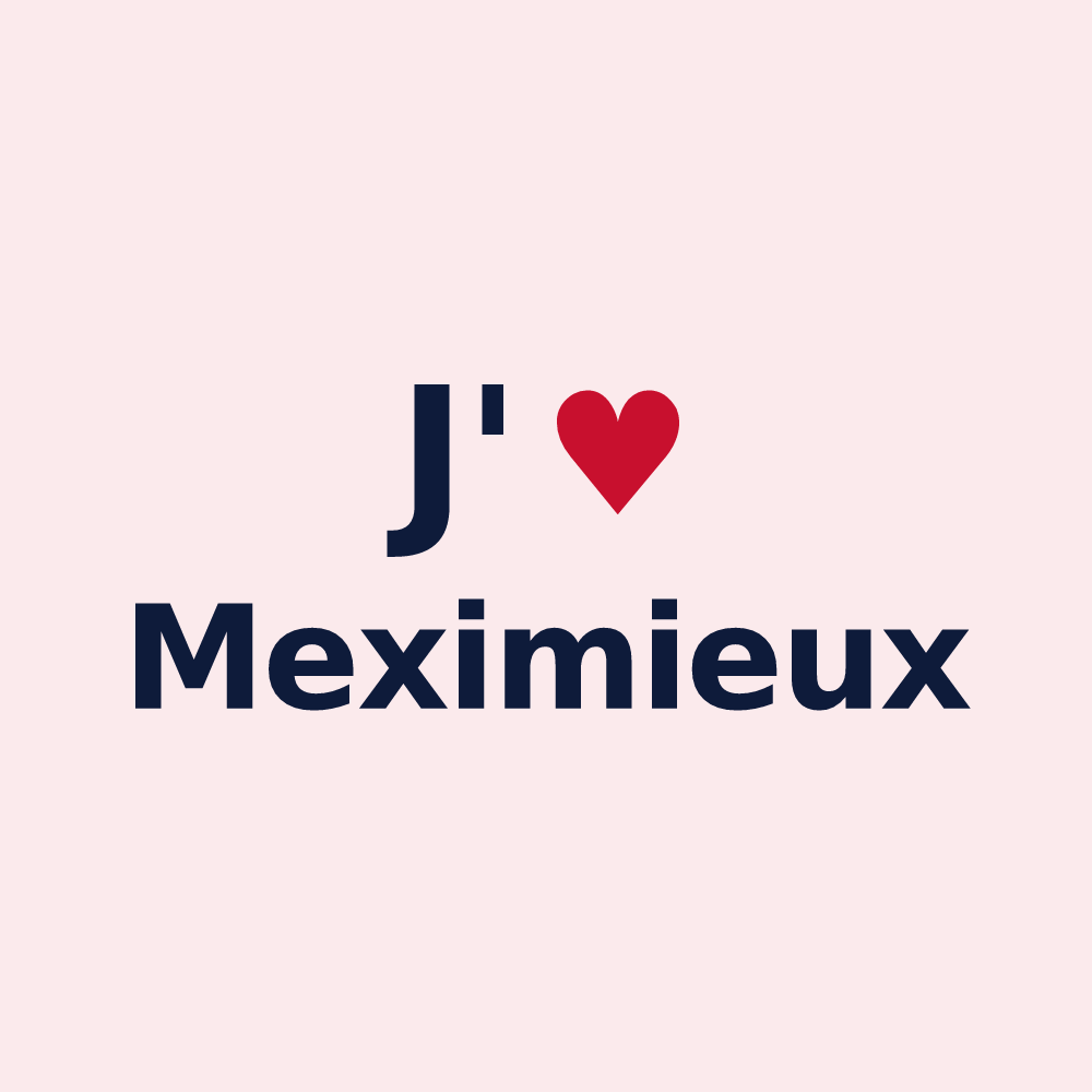 Magnet personnalisé Meximieux — design « J'aime Meximieux » imprimé sur le magnet