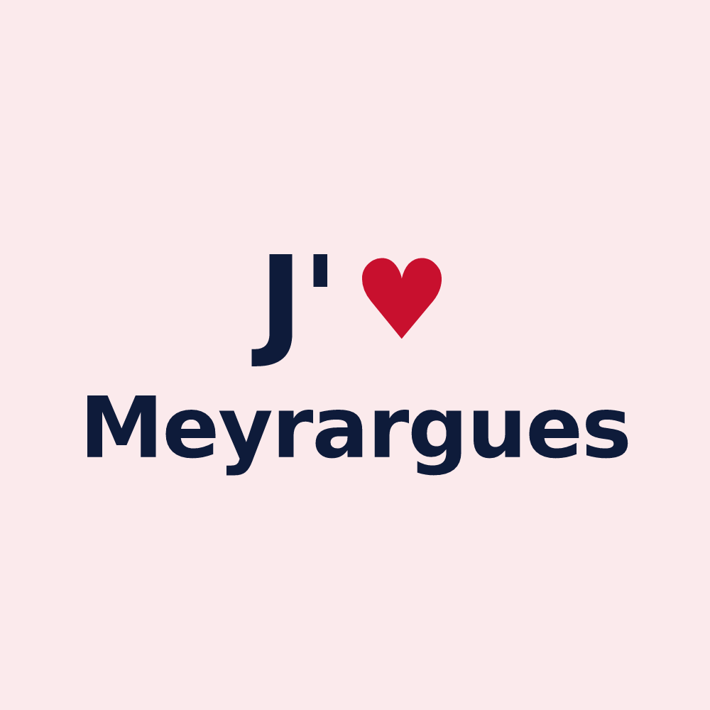 Magnet personnalisé Meyrargues — design « J'aime Meyrargues » imprimé sur le magnet