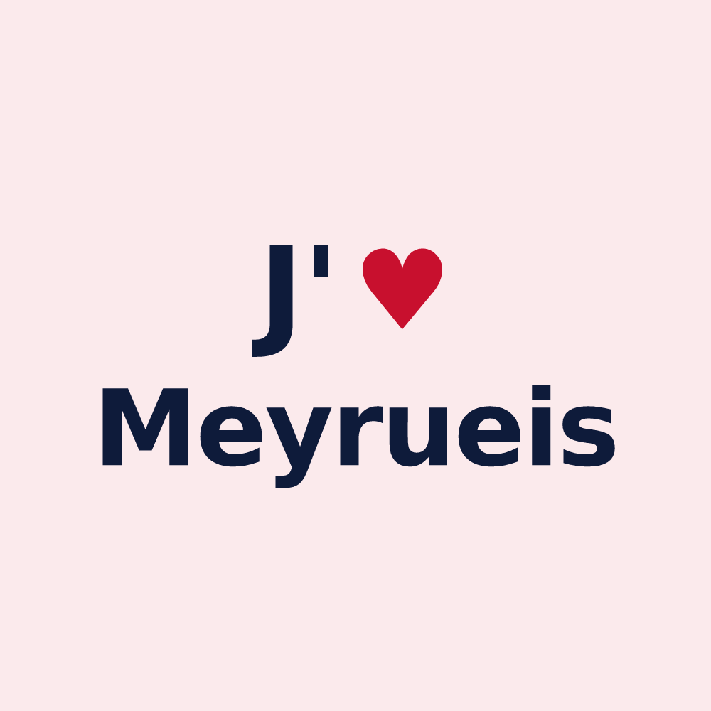 Magnet personnalisé Meyrueis — design J'aime Meyrueis
