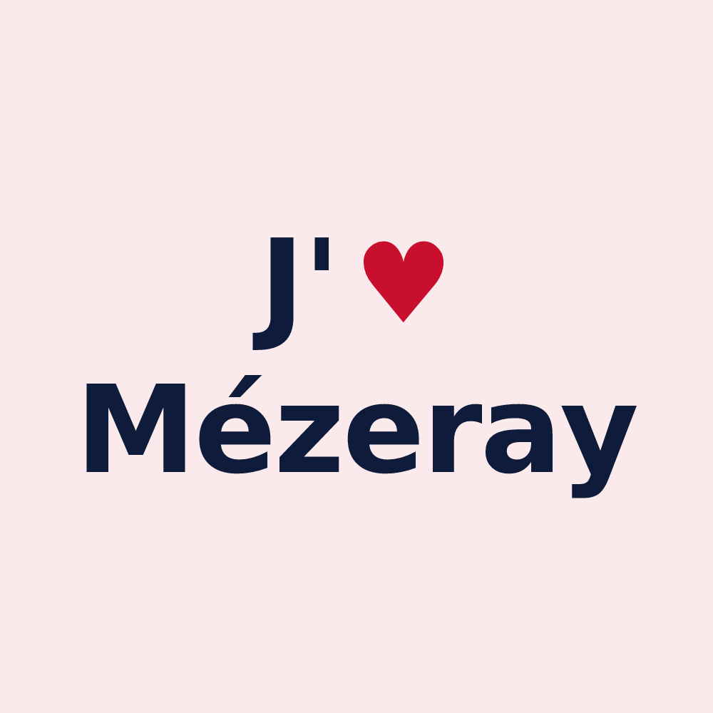 Magnet personnalisé Mézeray — design J'aime Mézeray