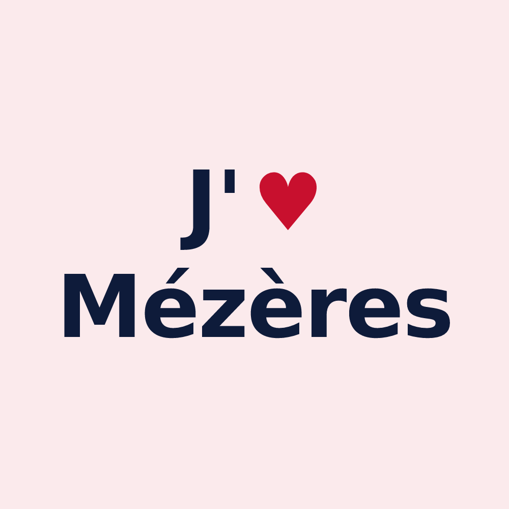 Magnet personnalisé Mézères — design J'aime Mézères