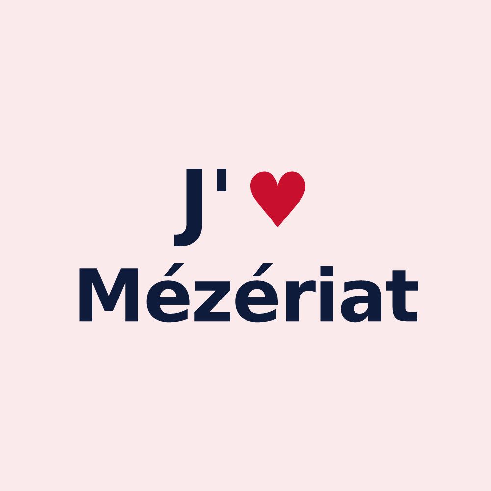 Magnet personnalisé Mézériat — design J'aime Mézériat