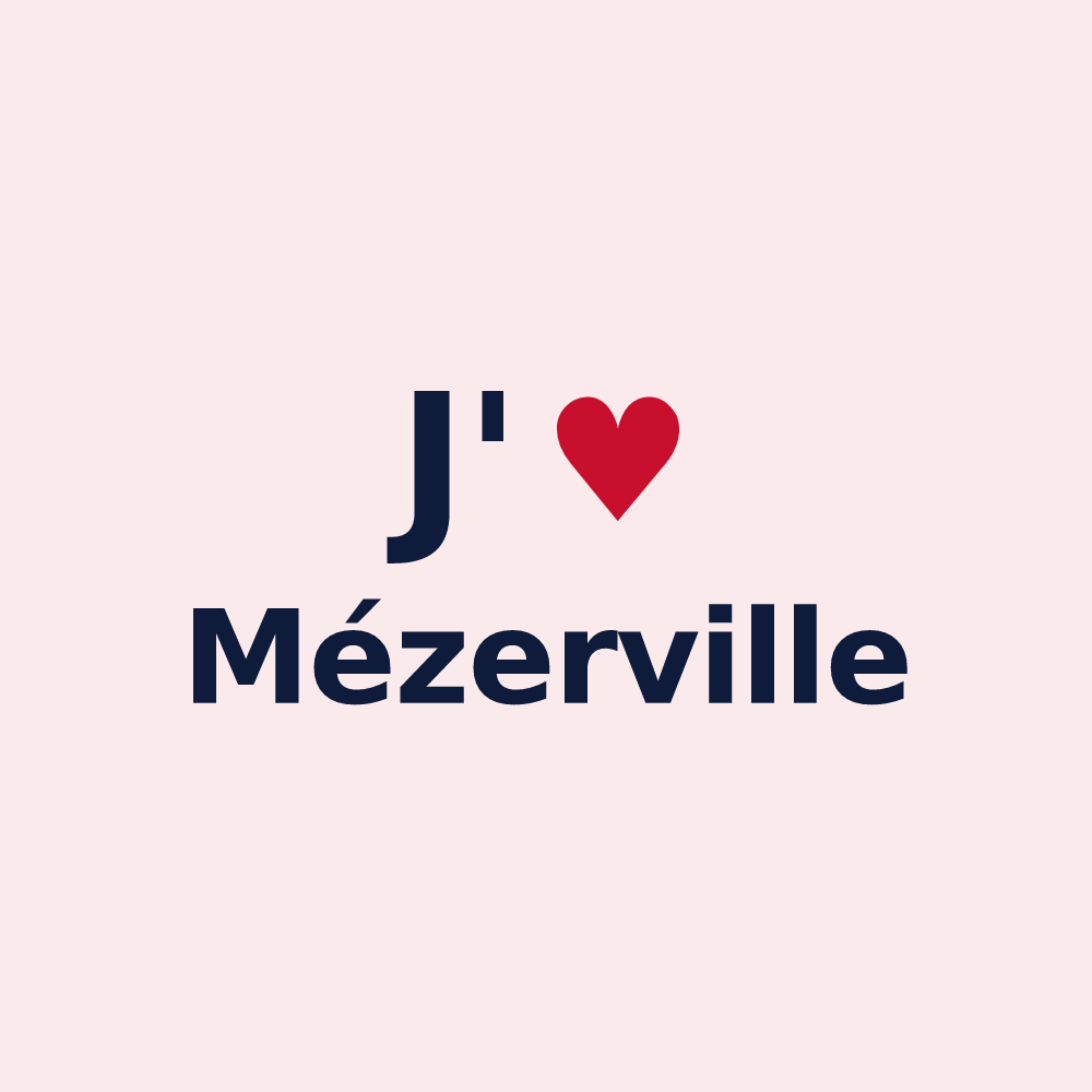 Magnet personnalisé Mézerville — design J'aime Mézerville