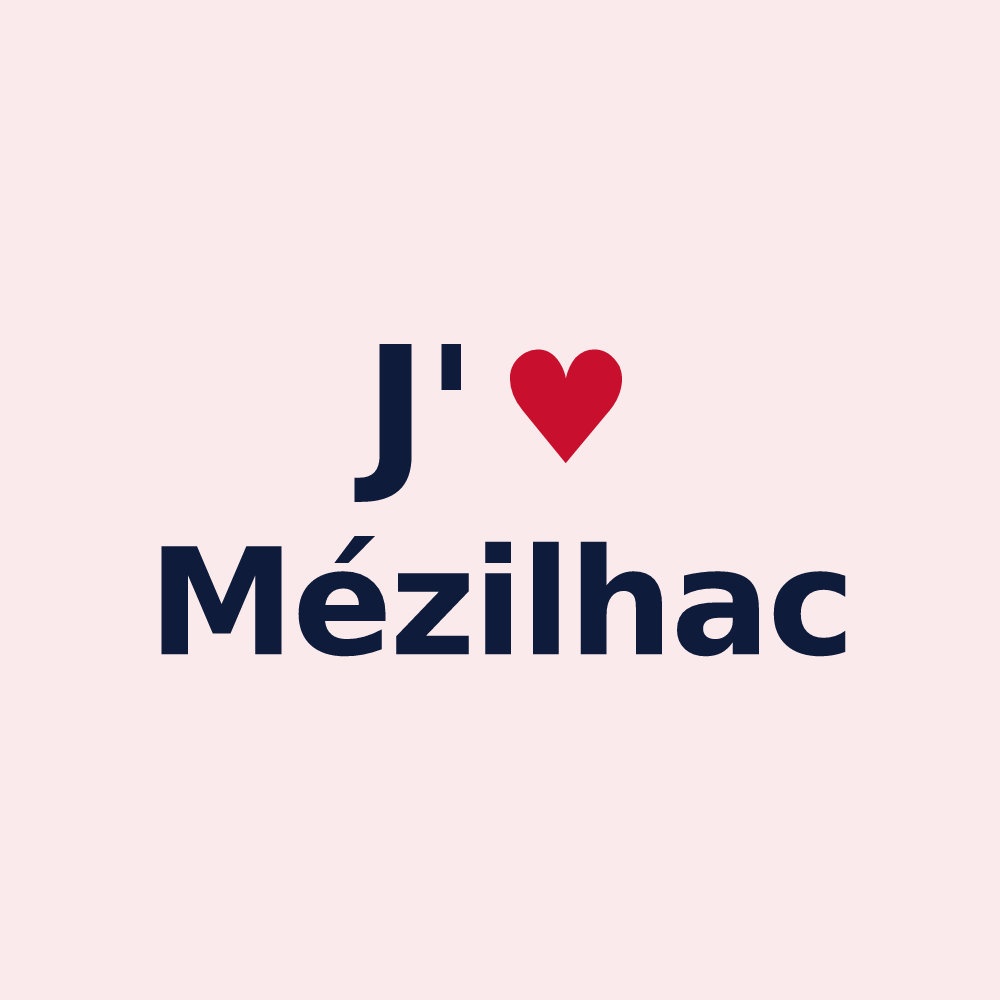 Magnet personnalisé Mézilhac — design J'aime Mézilhac