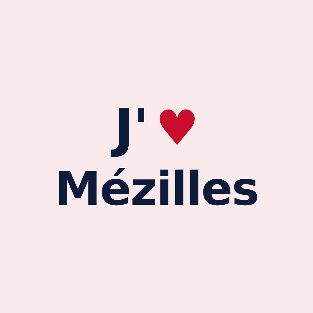 Magnet personnalisé Mézilles — design J'aime Mézilles