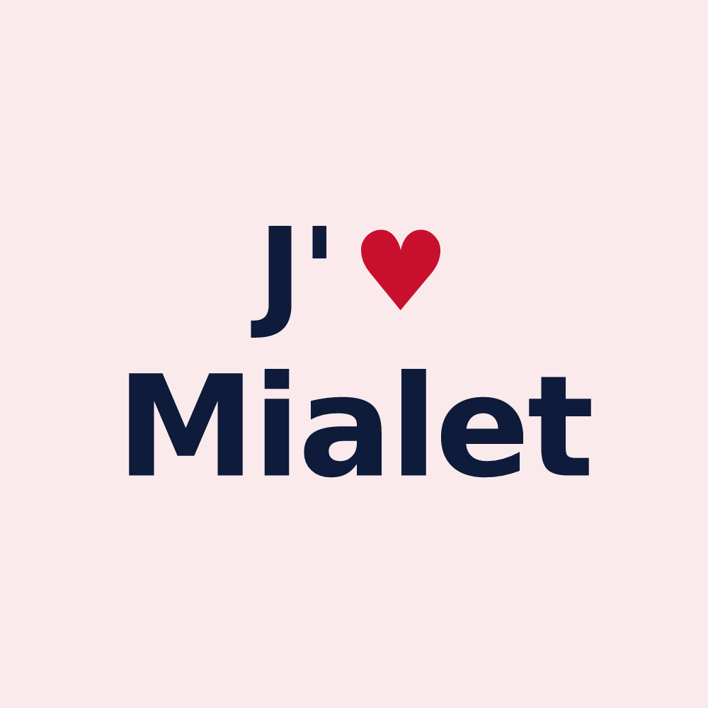 Magnet personnalisé Mialet — design J'aime Mialet