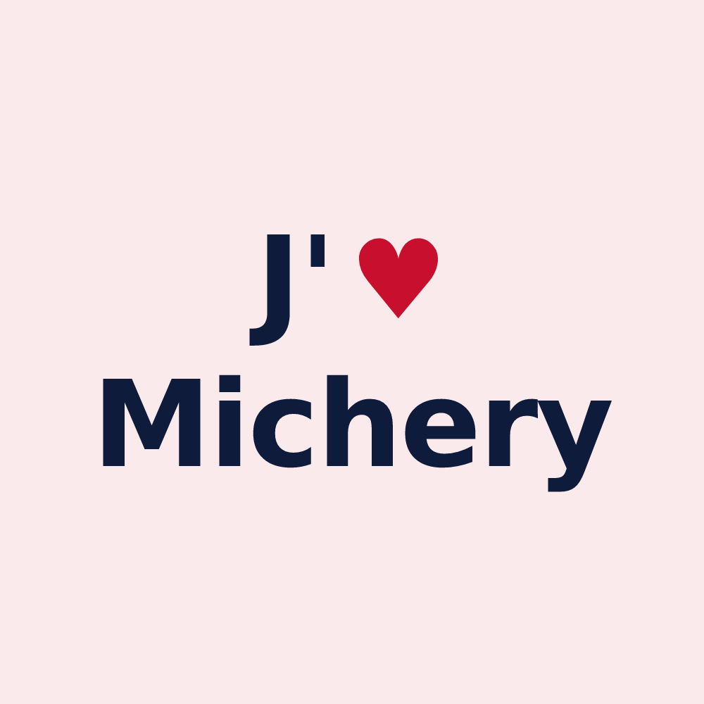 Magnet personnalisé Michery — design J'aime Michery