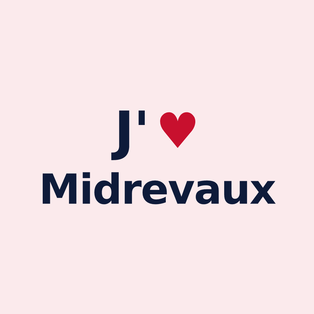 Magnet personnalisé Midrevaux — design J'aime Midrevaux
