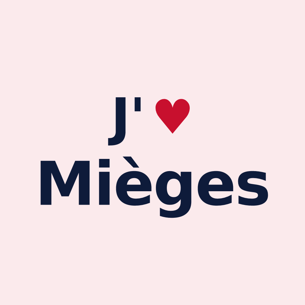 Magnet personnalisé Mièges — design J'aime Mièges