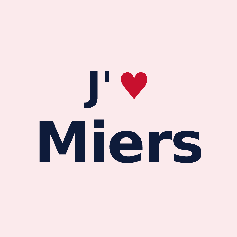 Magnet personnalisé Miers — design J'aime Miers