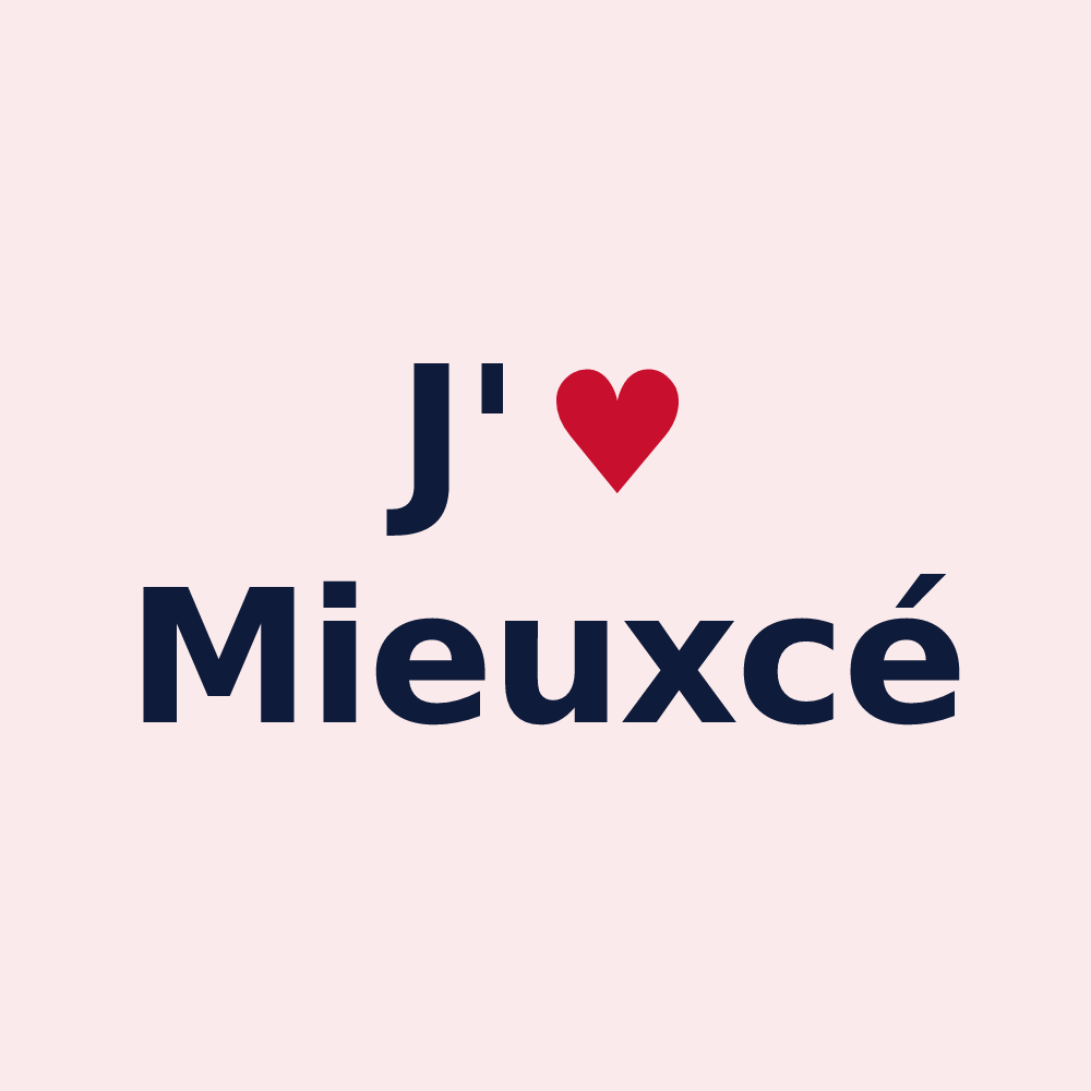Magnet personnalisé Mieuxcé — design J'aime Mieuxcé