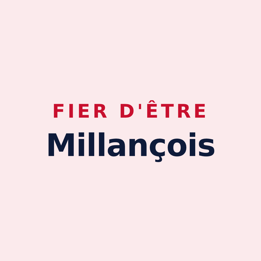 Magnet « Fier d'être Millançois » — design pour Millançay