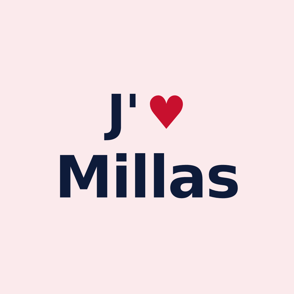 Magnet personnalisé Millas — design J'aime Millas