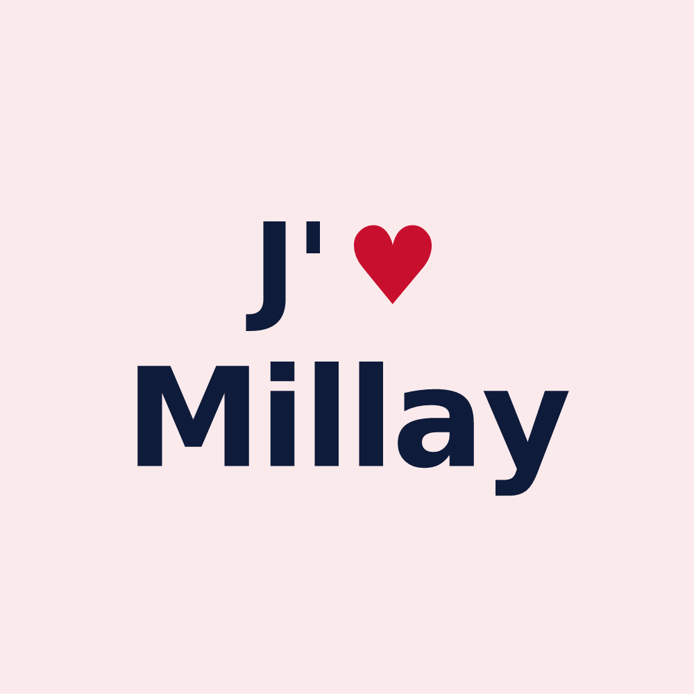 Magnet personnalisé Millay — design J'aime Millay