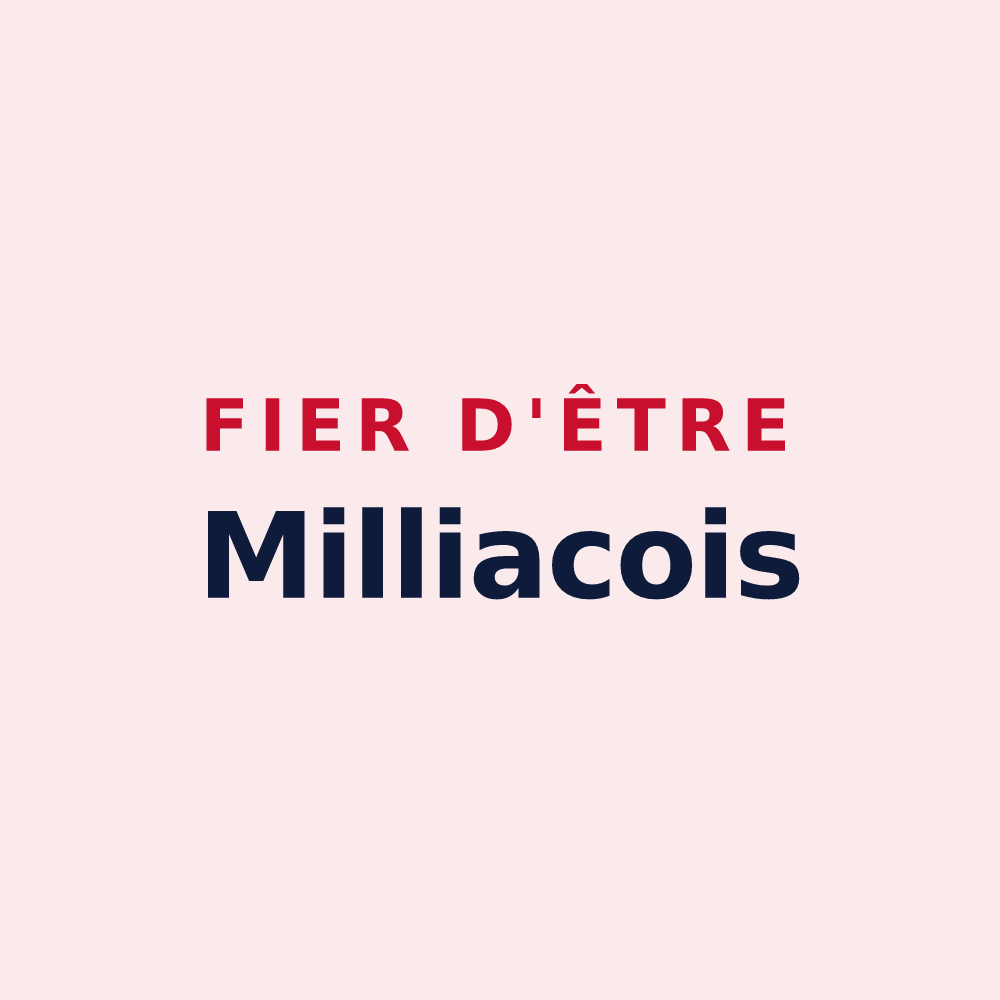 Magnet « Fier d'être Milliacois » — design pour Milly-la-Forêt
