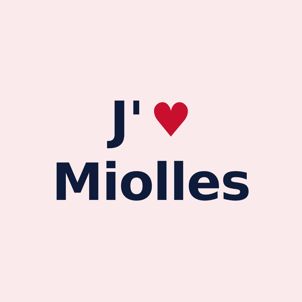 Magnet personnalisé Miolles — design J'aime Miolles