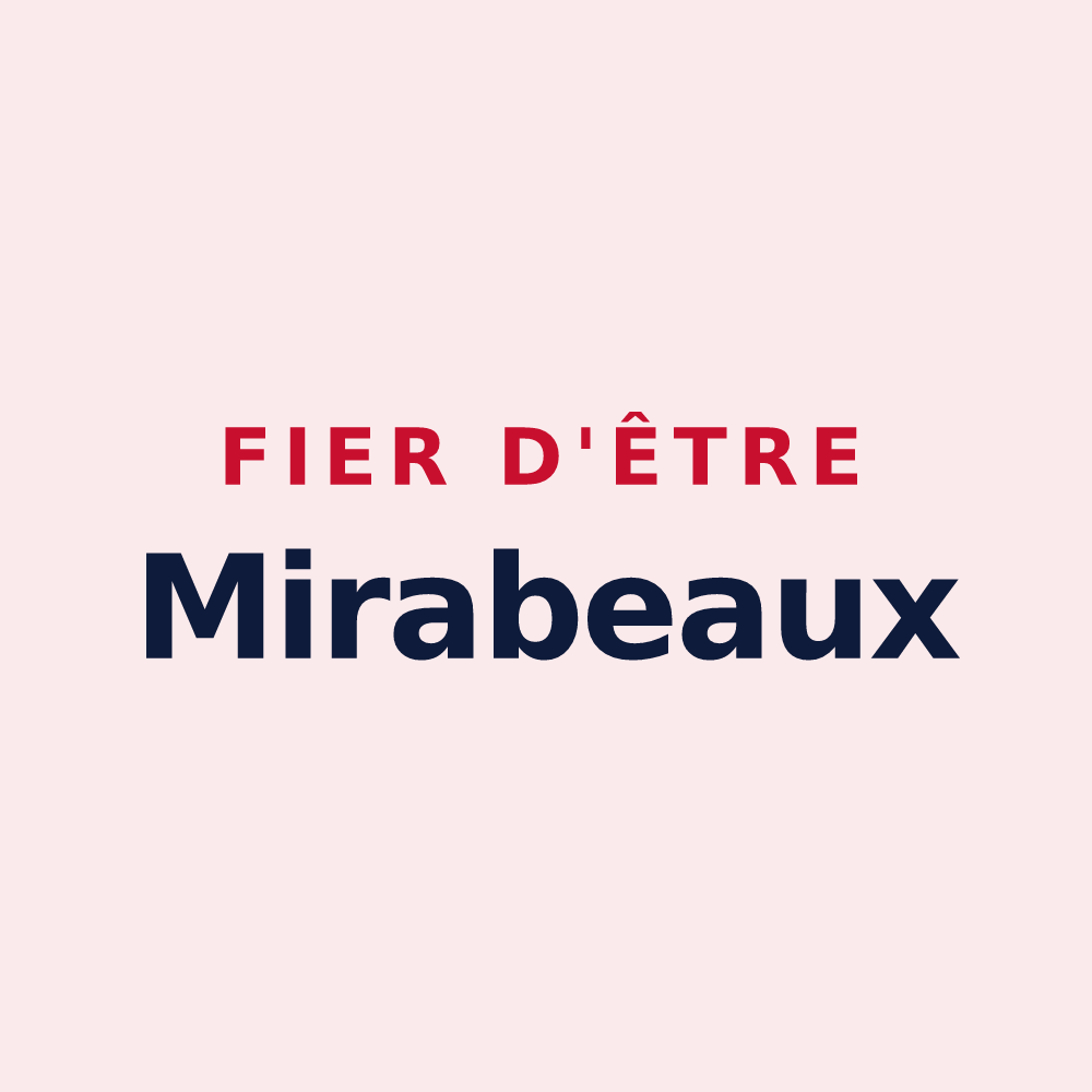 Magnet « Fier d'être Mirabeaux » — design pour Mirabel-et-Blacons