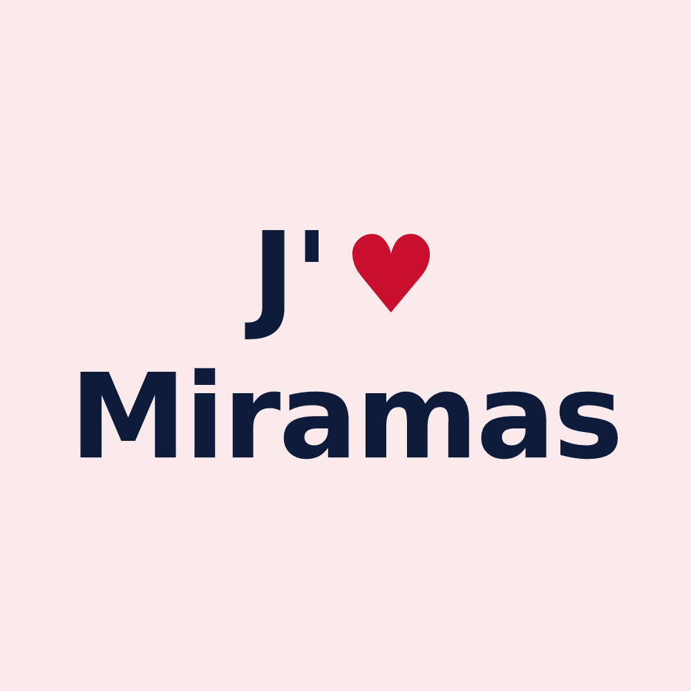 Magnet personnalisé Miramas — design J'aime Miramas