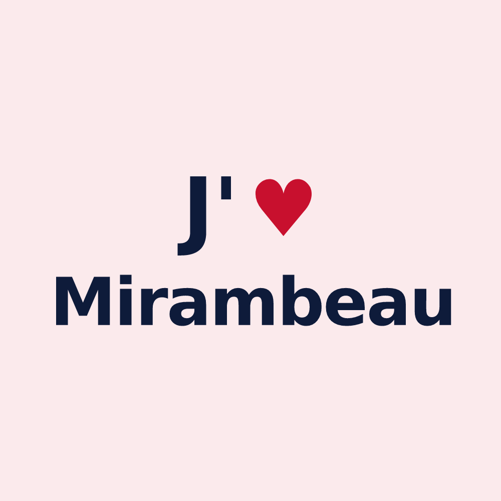 Magnet personnalisé Mirambeau — design J'aime Mirambeau