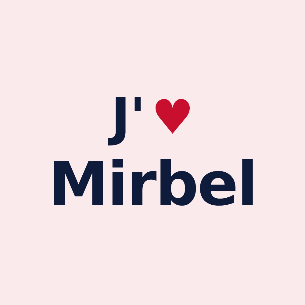Magnet personnalisé Mirbel — design J'aime Mirbel