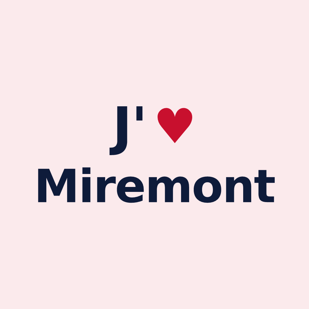Magnet personnalisé Miremont — design J'aime Miremont