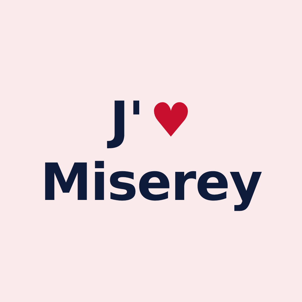 Magnet personnalisé Miserey — design J'aime Miserey