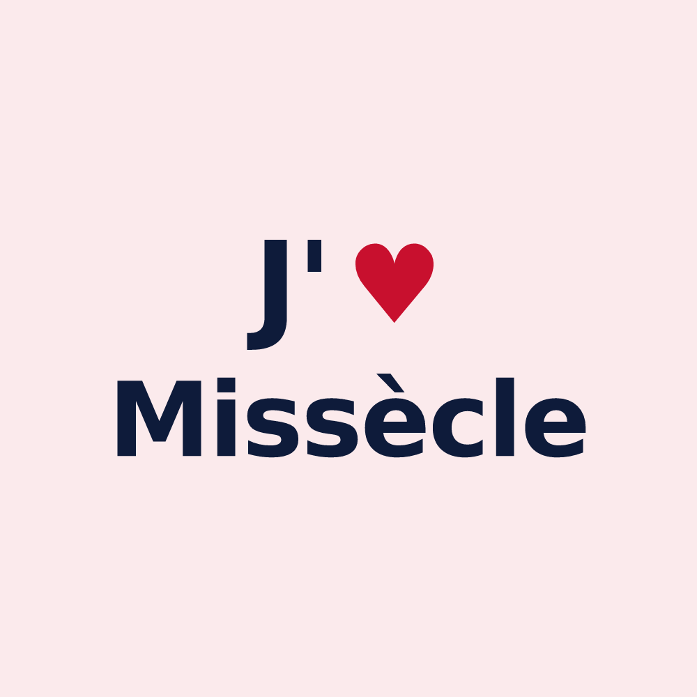Magnet personnalisé Missècle — design J'aime Missècle