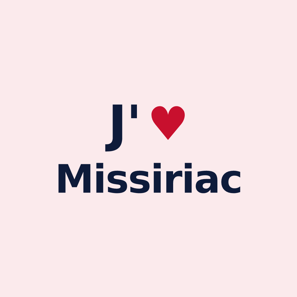 Magnet personnalisé Missiriac — design J'aime Missiriac