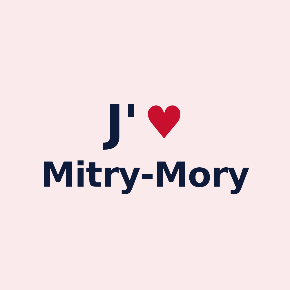 Magnet personnalisé Mitry-Mory — design J'aime Mitry-Mory