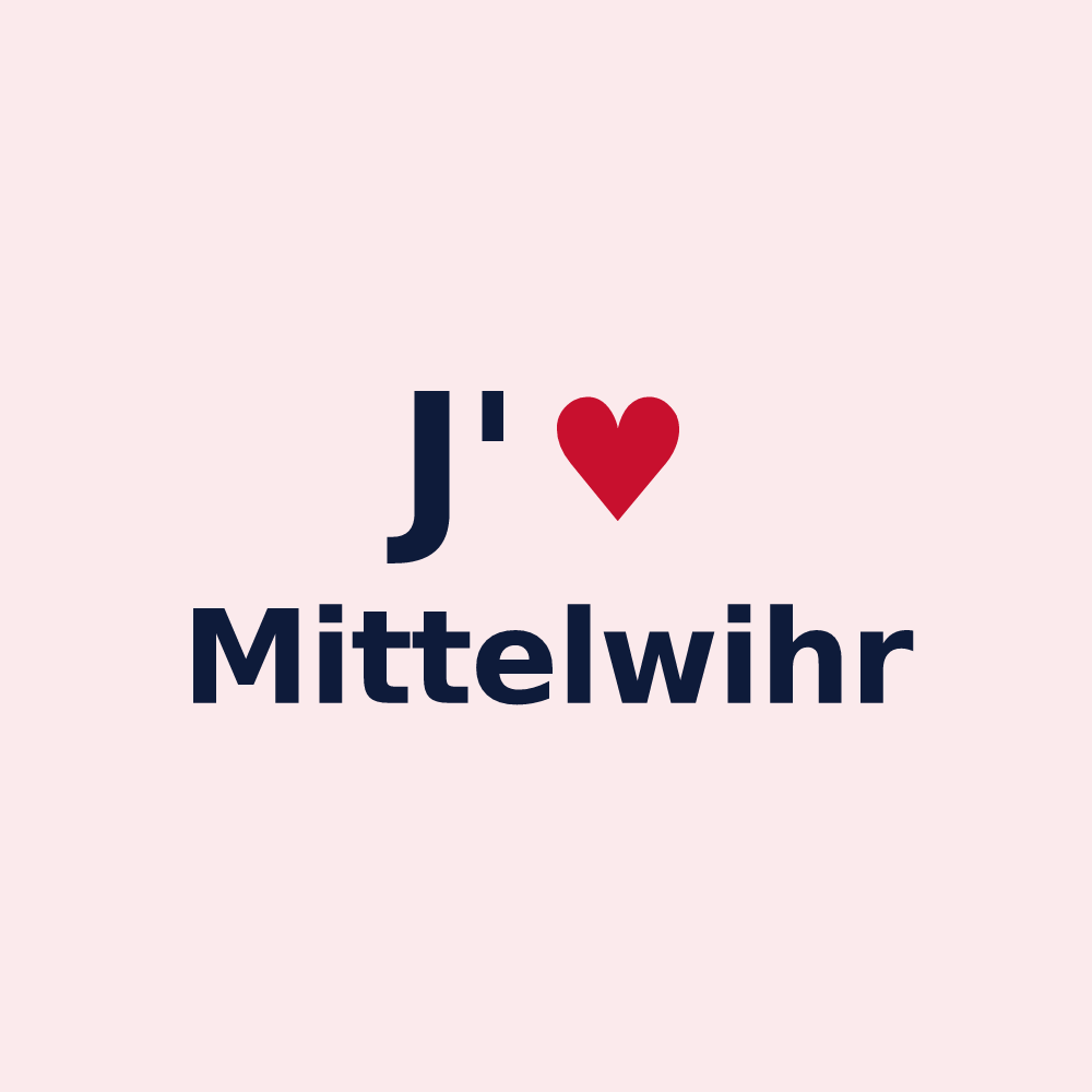 Magnet personnalisé Mittelwihr — design J'aime Mittelwihr