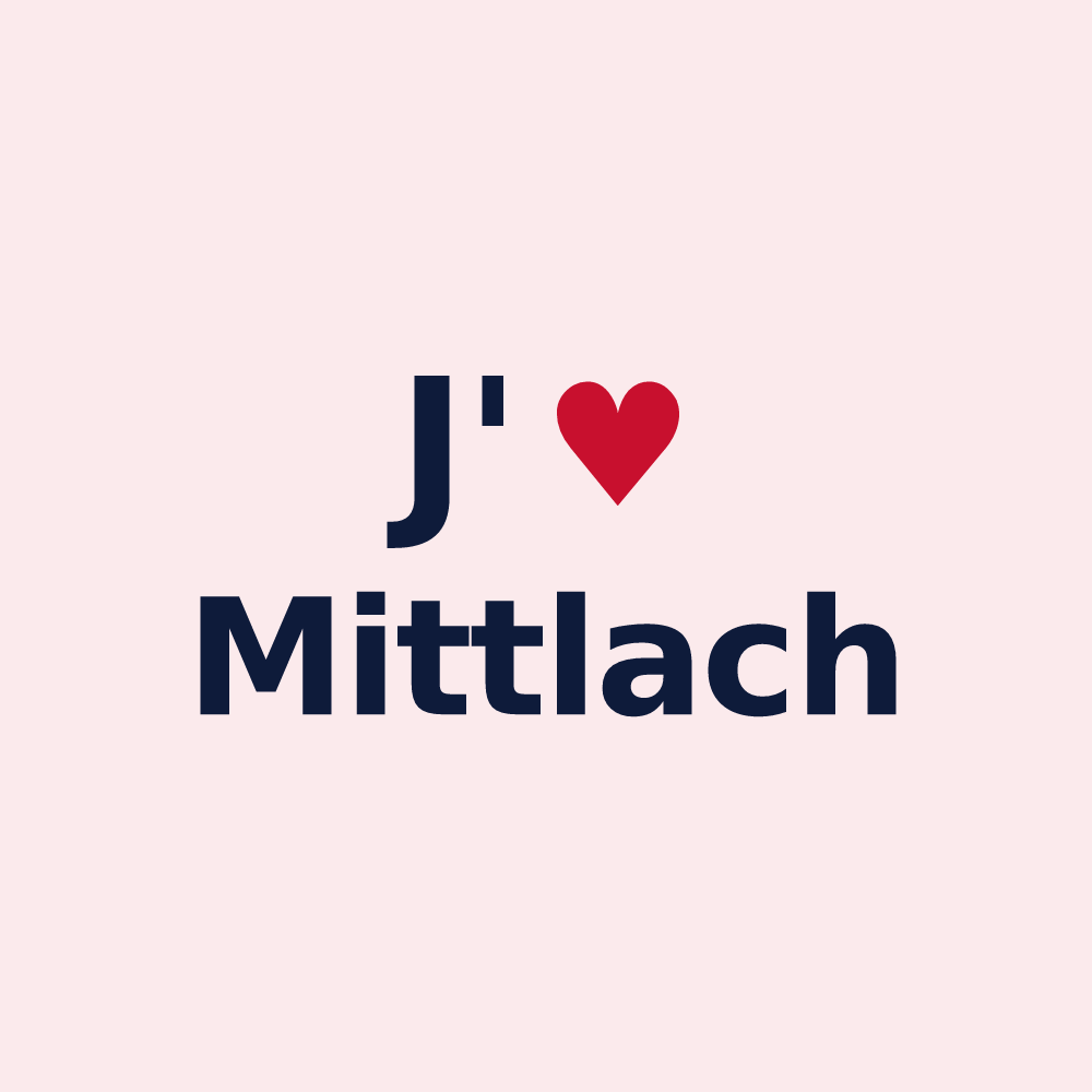 Magnet personnalisé Mittlach — design J'aime Mittlach
