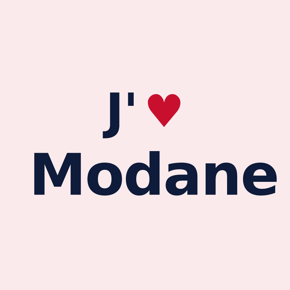 Magnet personnalisé Modane — design J'aime Modane