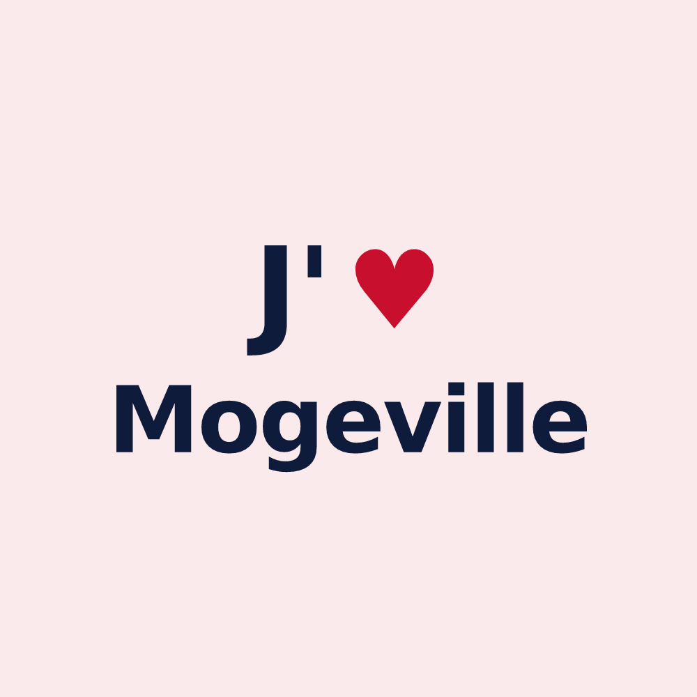 Magnet personnalisé Mogeville — design J'aime Mogeville