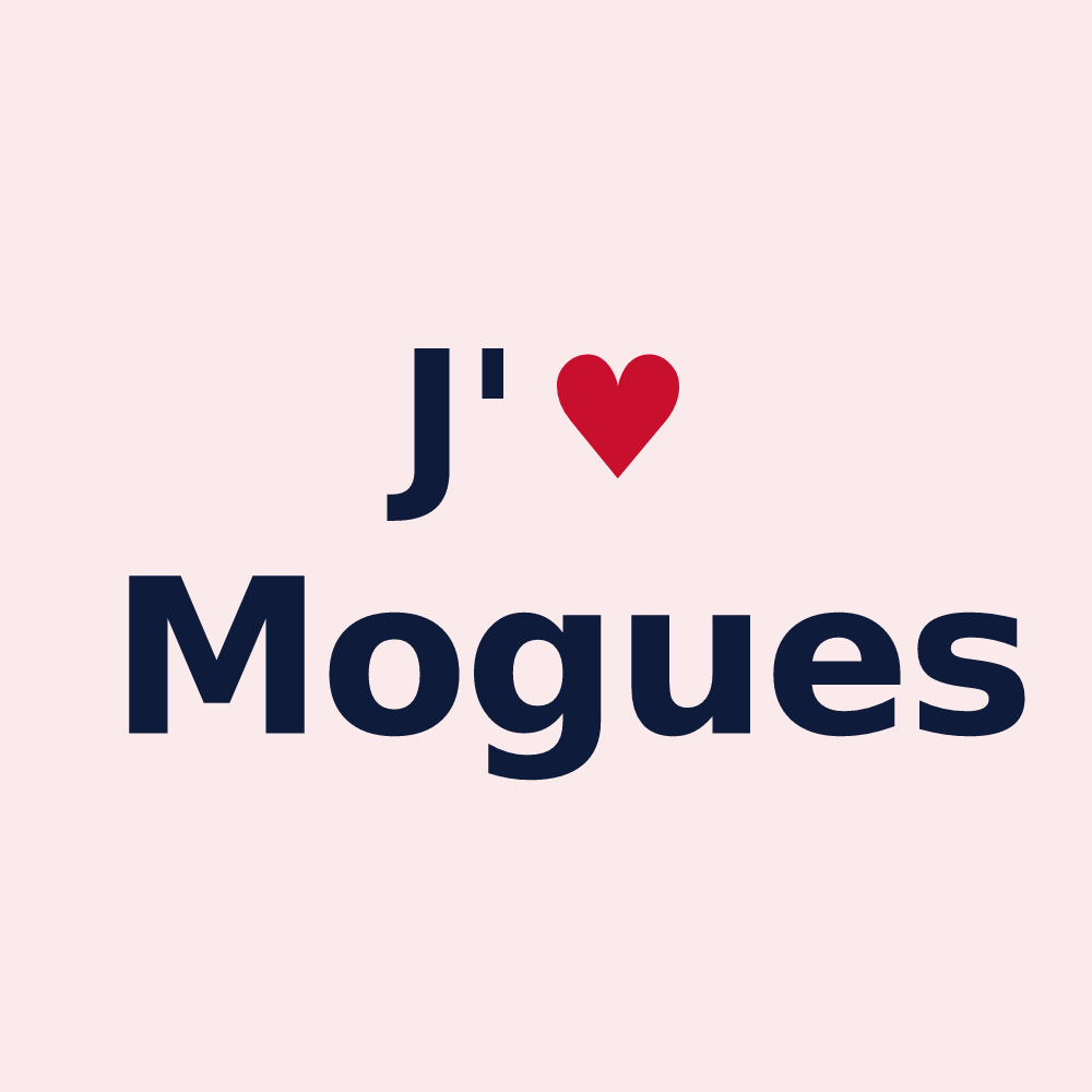 Magnet personnalisé Mogues — design J'aime Mogues