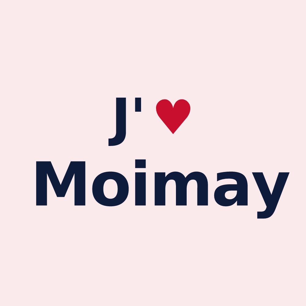 Magnet personnalisé Moimay — design J'aime Moimay