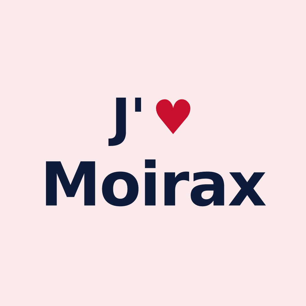 Magnet personnalisé Moirax — design J'aime Moirax