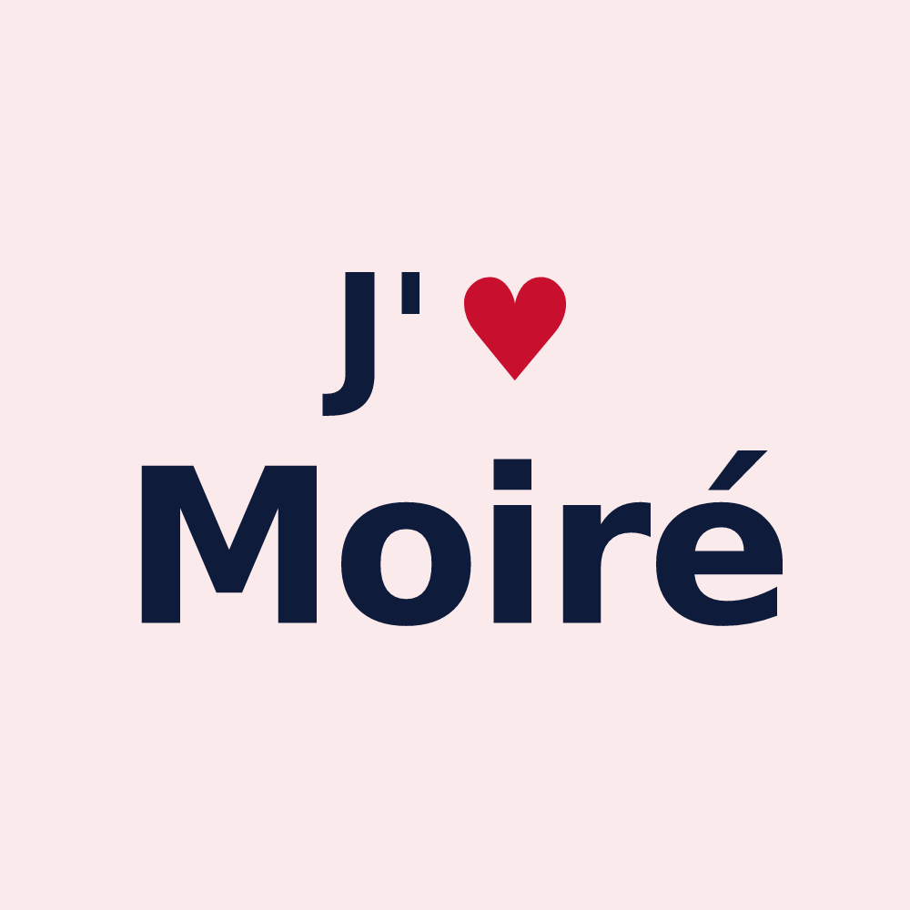 Magnet personnalisé Moiré — design J'aime Moiré