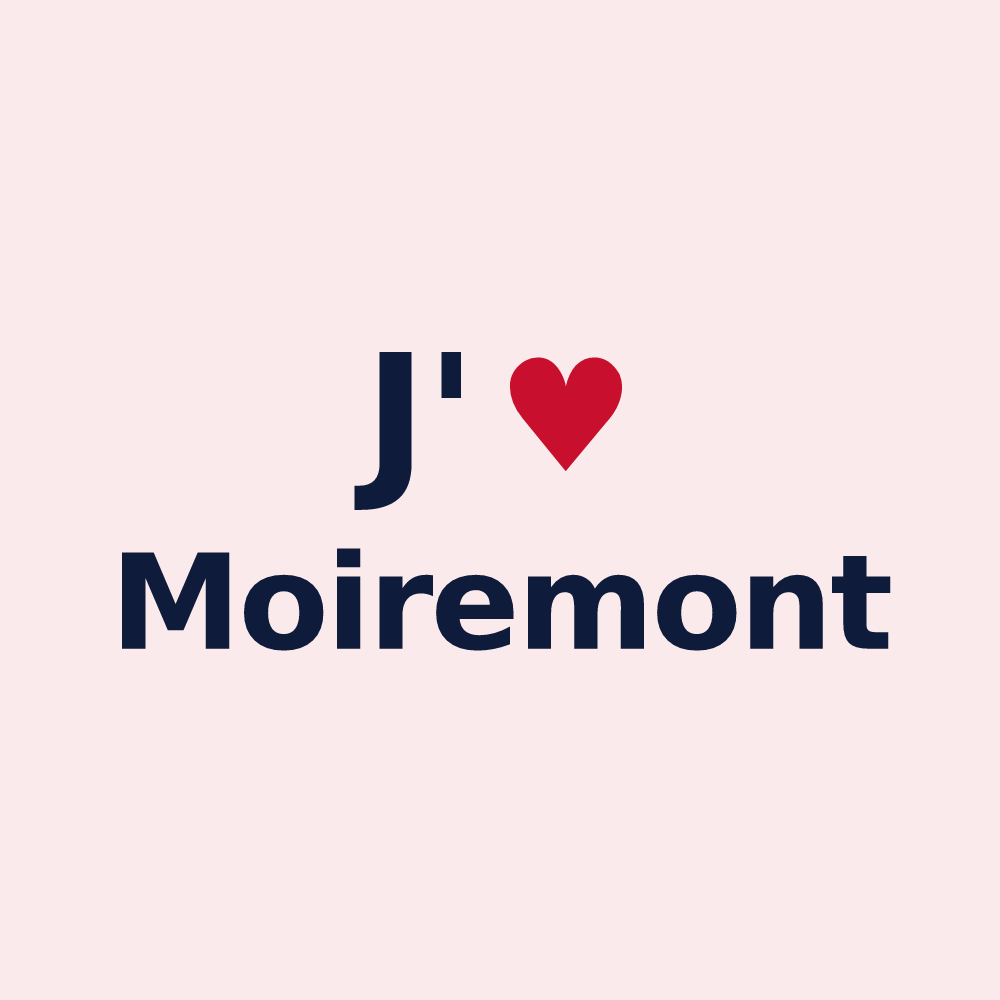 Magnet personnalisé Moiremont — design J'aime Moiremont