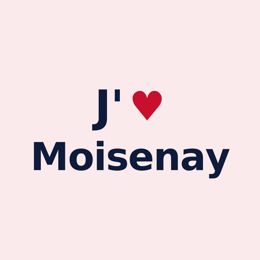 Magnet personnalisé Moisenay — design J'aime Moisenay