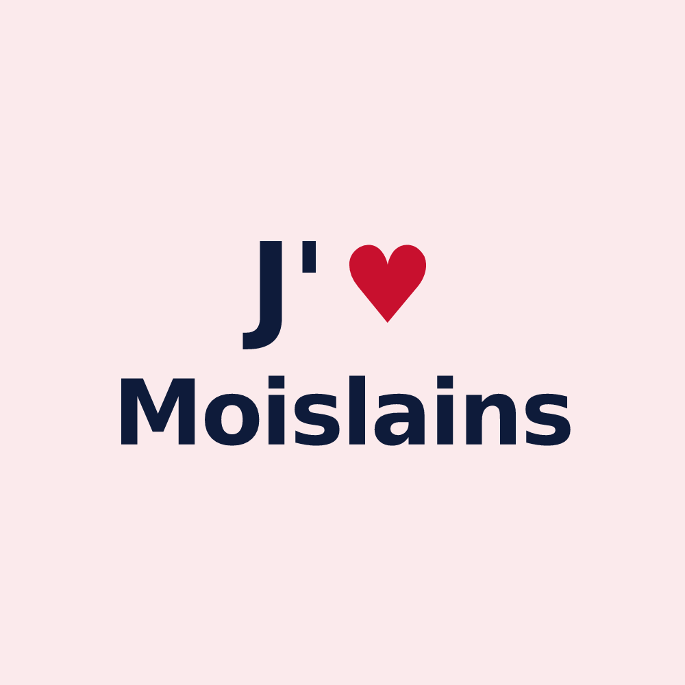 Magnet personnalisé Moislains — design J'aime Moislains
