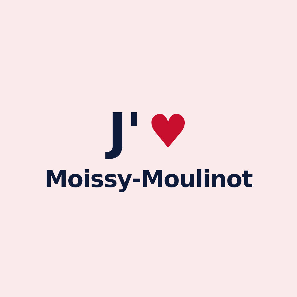 Magnet personnalisé Moissy-Moulinot — design J'aime Moissy-Moulinot