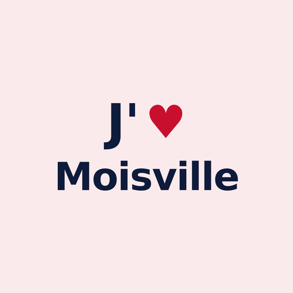 Magnet personnalisé Moisville — design J'aime Moisville