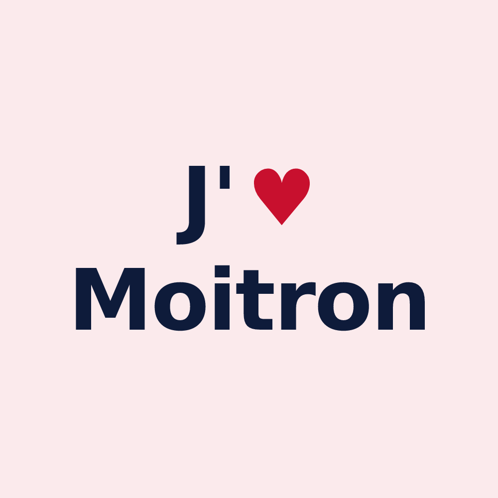 Magnet personnalisé Moitron — design J'aime Moitron